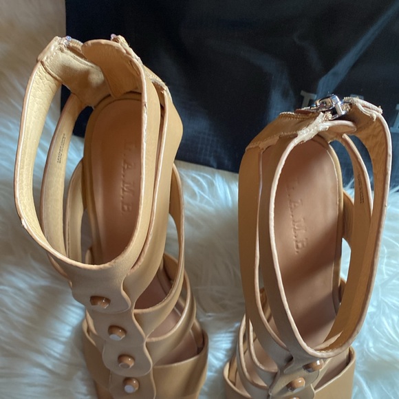 L.A.M.B Gladiator bootie in Tan - Picture 6 of 8